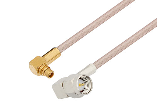 SMA Male Right Angle To MMCX Plug Right Angle Cable Using RG316 Coax