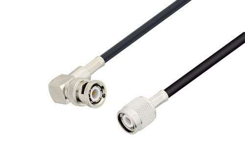 BNC Male Right Angle To TNC Male Low Loss Cable 60 Inch Length Using