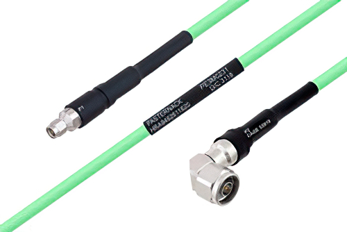 Temperature Conditioned SMA Male To N Male Right Angle Low Loss Cable