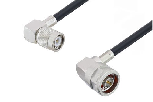 TNC Male Right Angle To N Male Right Angle Low Loss Cable Using LMR 240