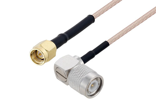 TNC Male Right Angle To SMA Male Cable 72 Inch Length Using RG316 Coax