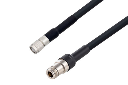 TNC Male To N Female Low Loss Cable 12 Inch Length Using LMR 400 UF