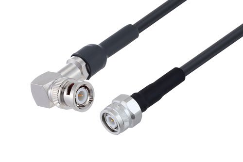 Qma Male Right Angle To Tnc Male Low Loss Cable Using Lmr Coax With