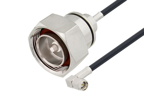 Fire Rated SMA Male Right Angle To 7 16 DIN Male Low Loss Cable Using