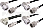 Type N Female to QN Male Right Angle Cable Assemblies