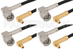 SMA Male Right Angle to MMCX Plug Right Angle Cable Assemblies