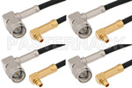 MMCX Plug Right Angle to SMA Male Right Angle Cable Assemblies