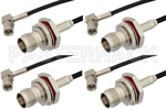 SMC Plug Right Angle to TNC Female Cable Assemblies