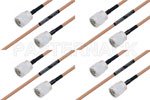 M39012/01-0503 to M39012/01-0503 Cable Assembly with M17/128-RG400 High-Reliability MIL-SPEC RF Series