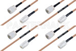 M39012/01-0503 to M39012/02-0503 Cable Assembly with M17/128-RG400 High-Reliability MIL-SPEC RF Series