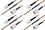 M39012/01-0503 to M39012/16-0014 Cable Assembly with M17/128-RG400 High-Reliability MIL-SPEC RF Series