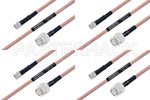 M39012/26-0011 to M39012/55-3028 Cable Assembly with M17/60-RG142 High-Reliability MIL-SPEC RF Series