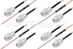 M39012/26-0018 to M39012/26-0018 Cable Assembly with M17/113-RG316 High-Reliability MIL-SPEC RF Series