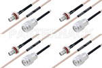 M39012/26-0018 to M39012/59-3026 Cable Assembly with M17/113-RG316 High-Reliability MIL-SPEC RF Series