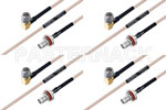 M39012/56-3107 to M39012/59-3026 Cable Assembly with M17/113-RG316 High-Reliability MIL-SPEC RF Series