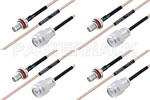 M39012/59-3026 to M39012/26-0018 Cable Assembly with M17/113-RG316 High-Reliability MIL-SPEC RF Series