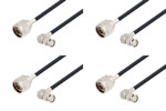 BNC Male Right Angle to Type N Male Cable Assemblies