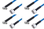 SMA Male Right Angle to 4.1/9.5 Mini DIN Male Cable Assemblies