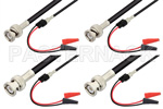 BNC Male to Mini Alligator Clip Cable Assemblies