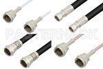 Type F Male 75 Ohm to Type F Male 75 Ohm Cable Assemblies