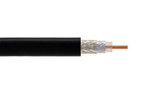 Low Loss Flexible Lmr 100 Fr Outdoor Rated Coax Cable Double Shielded With Black Frpe Jacket 9458