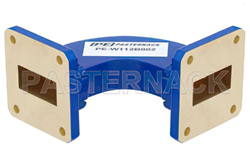 WR-112 Commercial Grade Waveguide H-Bend with UG-51/U Flange Operating from 7.05 GHz to 10 GHz