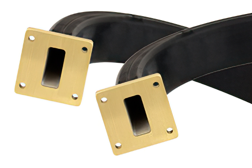 WR-112 Twistable Flexible Waveguide 24 Inch, UG-51/U Square Cover Flange Operating From 7.05 GHz to 10 GHz