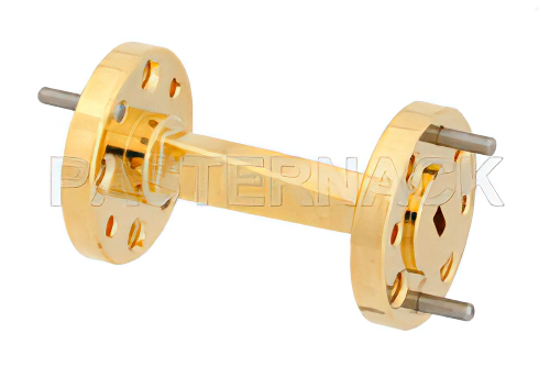 WR-12 45 Degree Right-hand Waveguide Twist With a UG-387/U Flange Operating From 60 GHz to 90 GHz