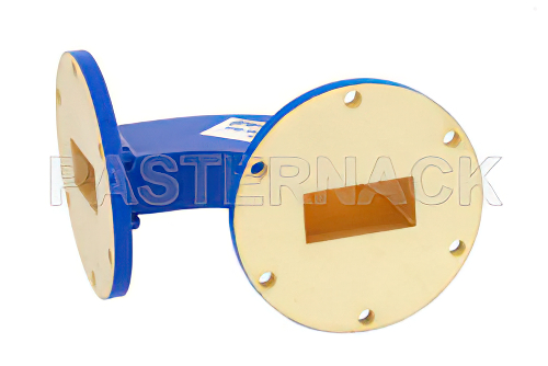 WR-137 Commercial Grade Waveguide H-Bend with UG-344/U Flange Operating from 5.85 GHz to 8.2 GHz