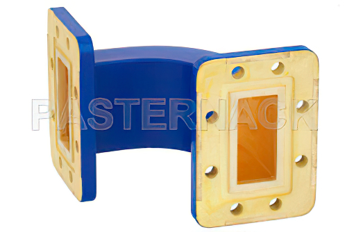 WR-137 Commercial Grade Waveguide E-Bend with CPR-137G Flange Operating from 5.85 GHz to 8.2 GHz