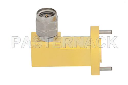 WR-15 UG-385/U Round Cover Flange to 1.85mm Male Waveguide to Coax Adapter Operating from 50 GHz to 65 GHz