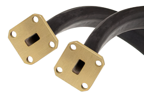 WR-28 Twistable Flexible Waveguide 36 Inch, UG-599/U Square Cover Flange Operating From 26.5 GHz to 40 GHz