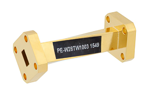 WR-28 45 Degree Right-hand Waveguide Twist With a UG-599/U Flange Operating From 26.5 GHz to 40 GHz