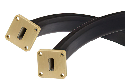 WR-42 Twistable Flexible Waveguide 36 Inch, UG-595/U Square Cover Flange Operating From 18 GHz to 26.5 GHz