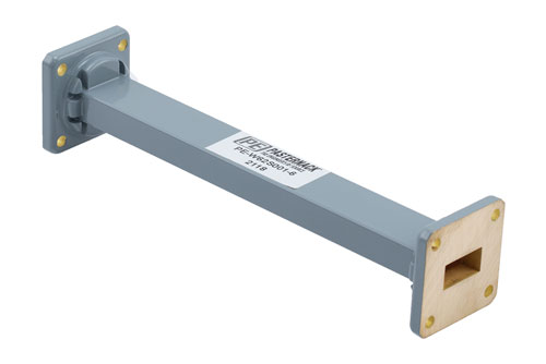 WR-62 Commercial Grade Straight Waveguide Section 6 Inch Length with UG-419/U Flange Operating from 12.4 GHz to 18 GHz