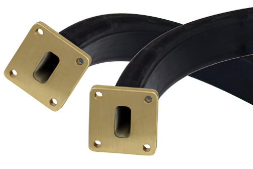 WR-62 Twistable Flexible Waveguide 12 Inch, UG-419/U Square Cover Flange Operating from 12.4 GHz to 18 GHz