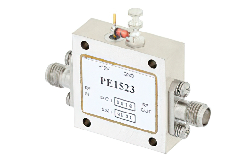 13 dBm P1dB, 6 GHz to 18 GHz, Gain Block Amplifier, 22 dB Gain, 4.5 dB NF, SMA