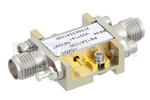 6.5 dB NF, 16 dBm Psat, 2 GHz to 18 GHz, Low Phase Noise Amplifier 12.5 dB Gain, SMA