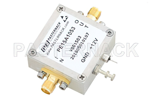 2.2 dB NF Low Noise Amplifier, Operating from 50 MHz to 1.2 GHz with 47 dB Gain, 13 dBm P1dB and SMA