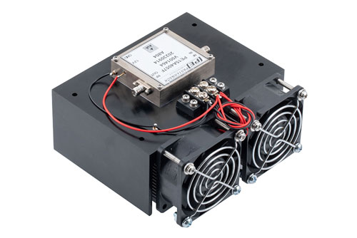 2 Watt P1dB, 2 GHz to 18 GHz, Medium Power Amplifier with Heatsink, SMA, 30 dB Gain, 40 dBm IP3