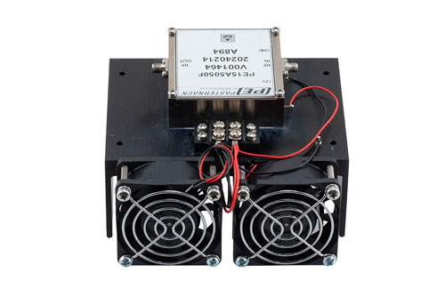 10 Watt P1dB, 6 GHz to 18 GHz, High Power Amplifier with Heatsink, SMA, 40 dB Gain, 46 dBm IP3