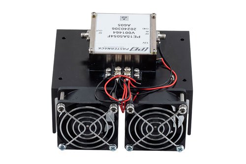 2 Watt P1dB, 18 GHz to 26.5 GHz, Medium Power Amplifier with Heatsink, SMA Input, 2.92mm Output, 35 dB Gain, 40 dBm IP3