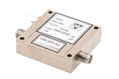 40 dB Variable Gain Amplifier, 15 dBm P1dB, 2 GHz to 8 GHz, 20 dB Gain Control, 3.5 dB NF, SMA