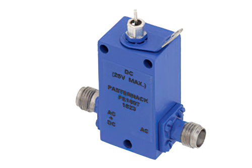 0.1 MHz to 18 GHz SMA Bias Tee Rated to 750 mA And 24 Volts DC