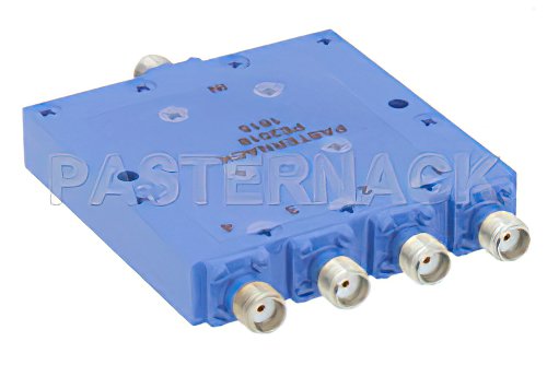 4 Way SMA Power Divider from 4 GHz to 8 GHz Rated at 10 Watts