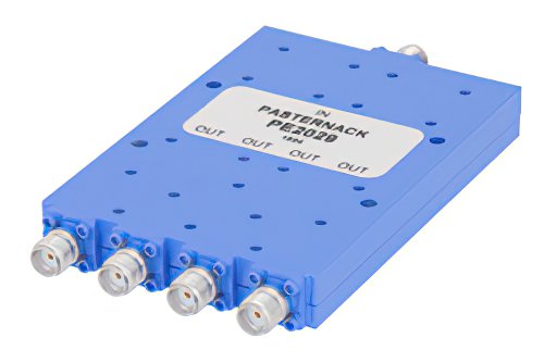 4 Way SMA Wilkinson Power Divider From 2 GHz to 18 GHz Rated at 10 Watts