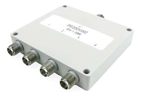 4 Way SMA Power Divider from 2 GHz to 8 GHz Rated at 30 Watts