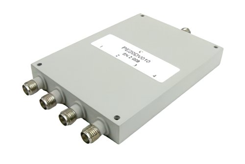 4 Way SMA Power Divider from 500 MHz to 2 GHz Rated at 30 Watts