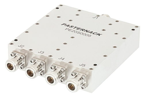 4 Way Broadband Combiner from 800 MHz to 2.5 GHz Type N