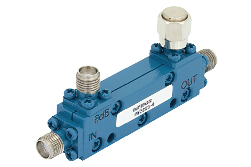 Directional 6 dB SMA Coupler From 1 GHz to 2 GHz Rated To 50 Watts